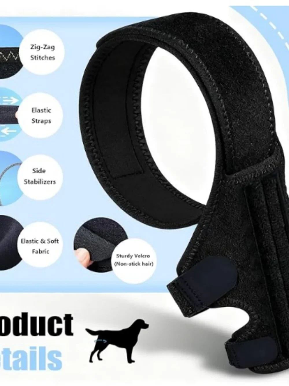 Noorace Dog Knee Brace for Torn ACL/CCL & Hind Leg Support - Adjustable Brace